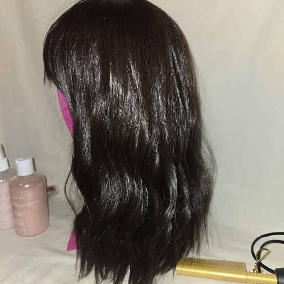 Forever Young Shoulder Length Brown Wig, Cap, Stand, Care Kit And Hot Comb - Picture 7 of 11